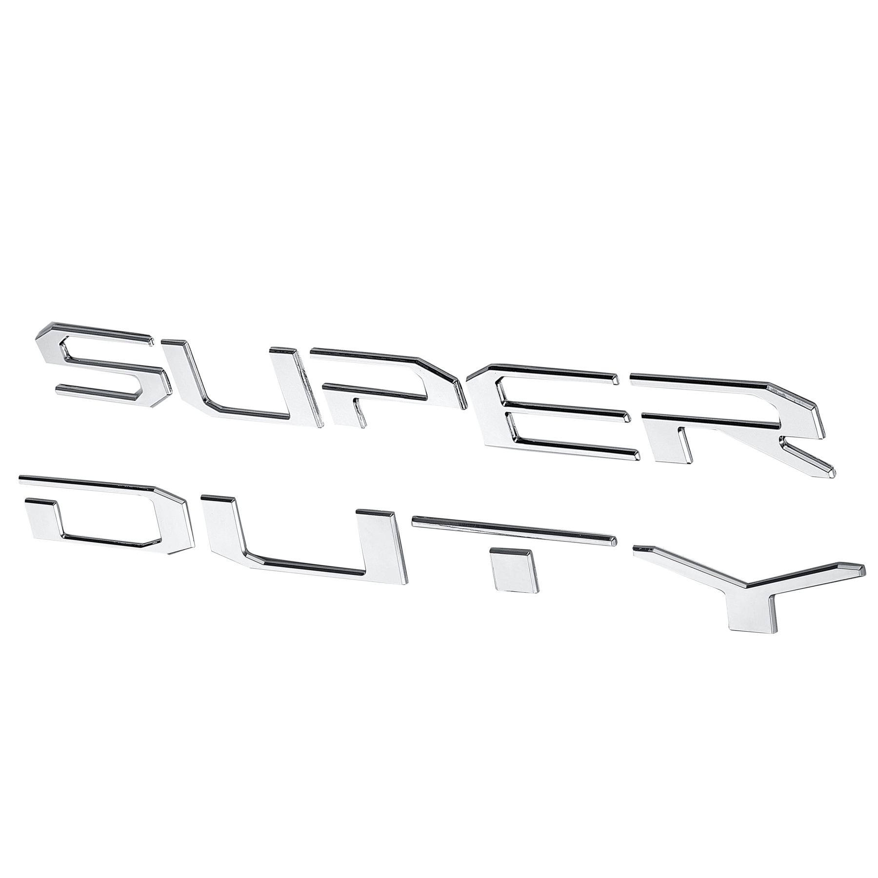 Ford F-250 F-350 Super duty 2017-2022 Front Hood Inserts Letters EmbLems Badges 3D Raised Stickers Decals Chrome Silver