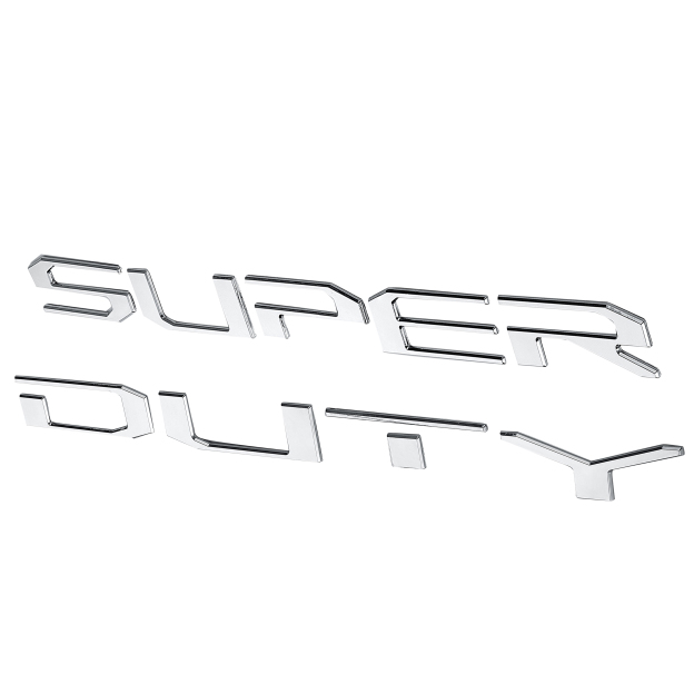 Ford F-250 F-350 Super duty 2017-2022 Front Hood Inserts Letters EmbLems Badges 3D Raised Stickers Decals Chrome Silver