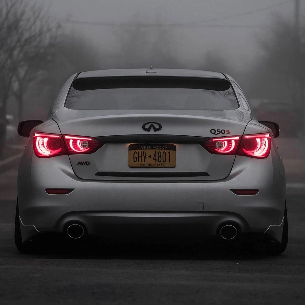 For 2014-2024 Infiniti Q50S ABS Rear Liftgate Letter Nameplate Gloss Black Infiniti 84890-4HK6A