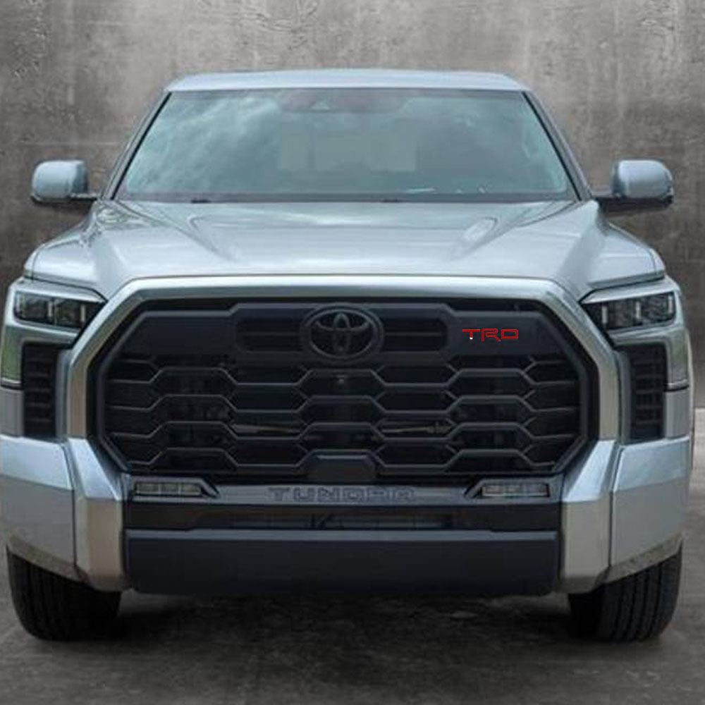 2022 2023 2024 2025 Raised Tundra TRD Acrylic Upper Front Grille 3D Letters Red Toyota