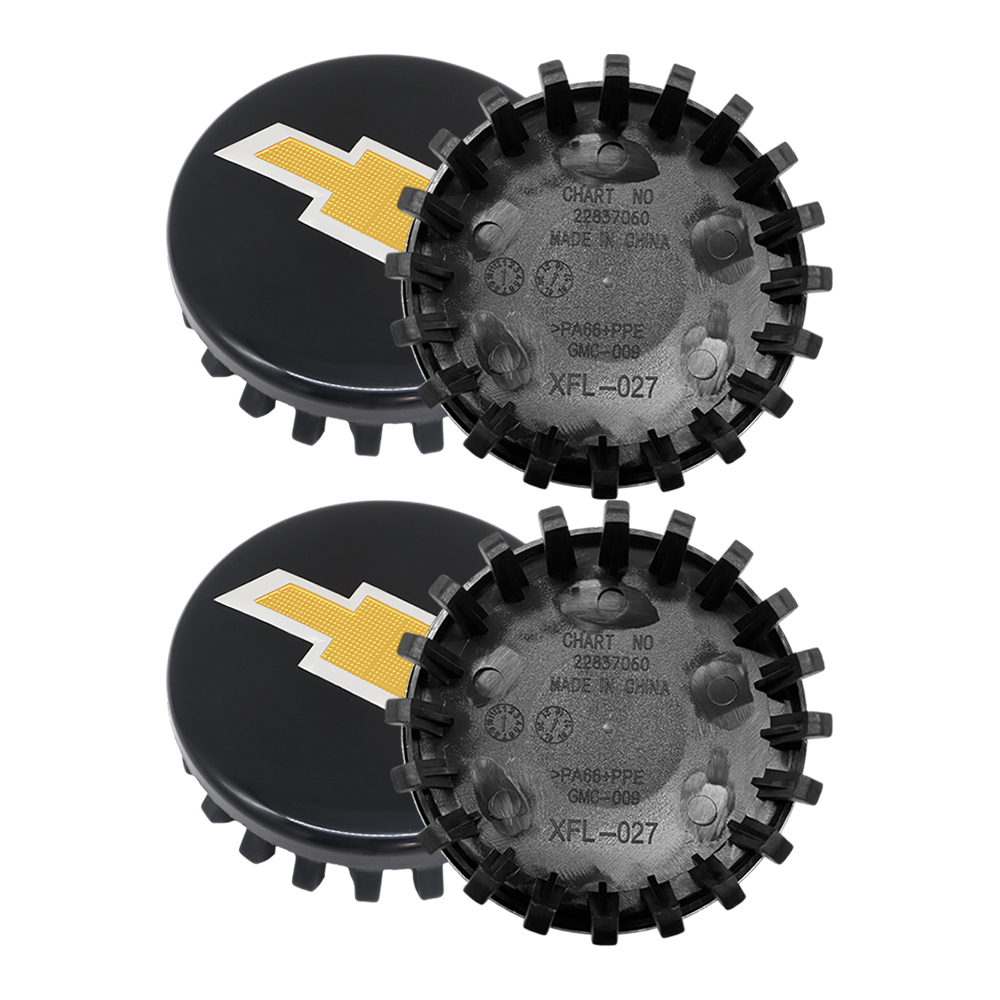 Black & Gold 83mm Center Cap for Chevrolet Silverado, Suburban, Tahoe | OE# 22837060