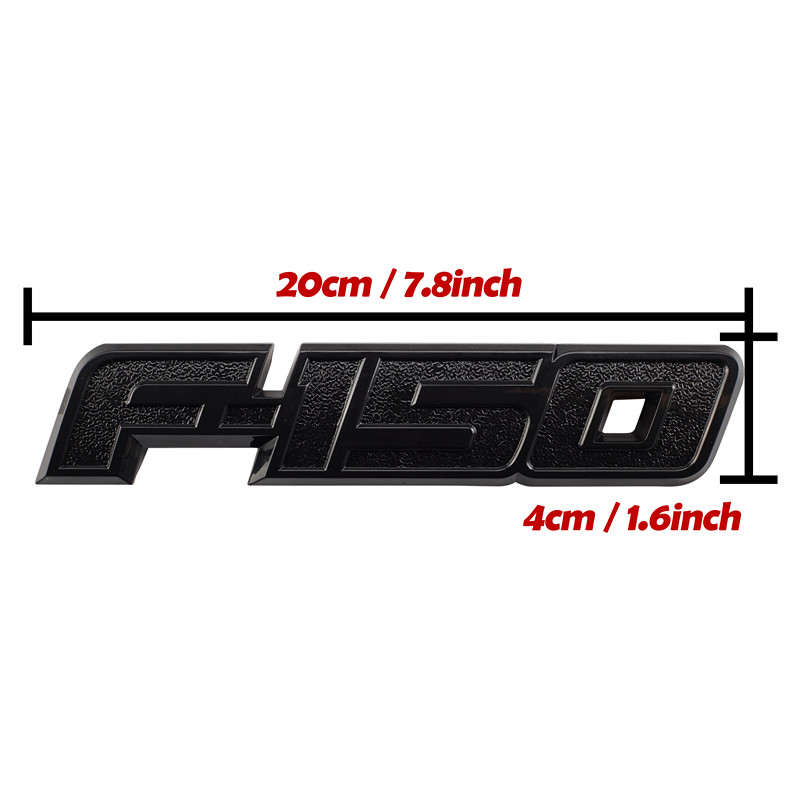 Tailgate Emblem Fit for F-150 2009-2022 Rear Trunk Badge Adhesive All Black Logo