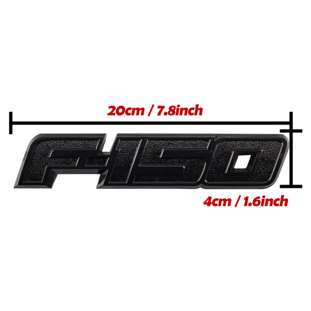 Tailgate Emblem Fit for F-150 2009-2022 Rear Trunk Badge Adhesive All Black Logo