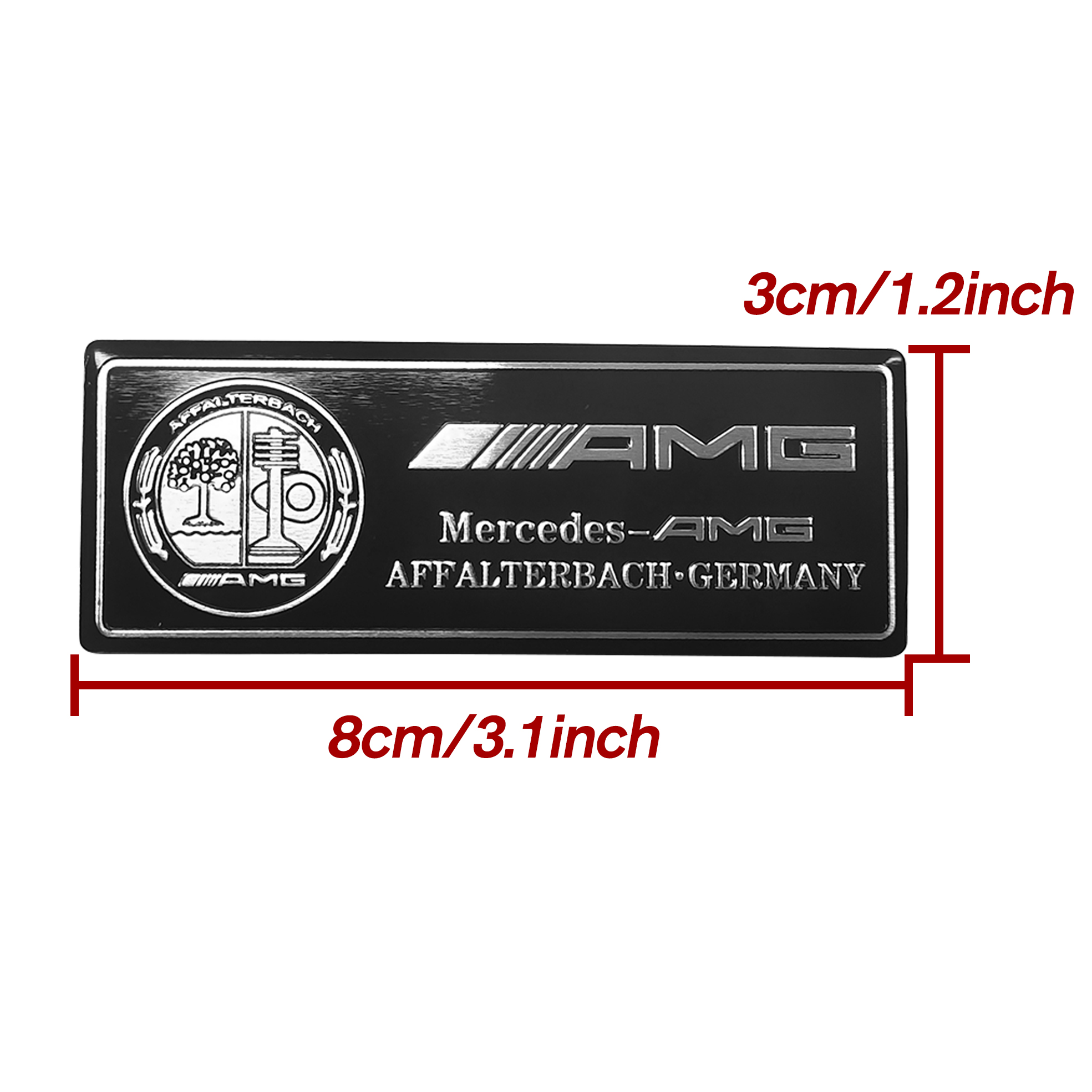 Mercedes Benz AMG Edition Affalterbach Special Emblem 3D Interior Side Fender Trunk Lid Badge Black White