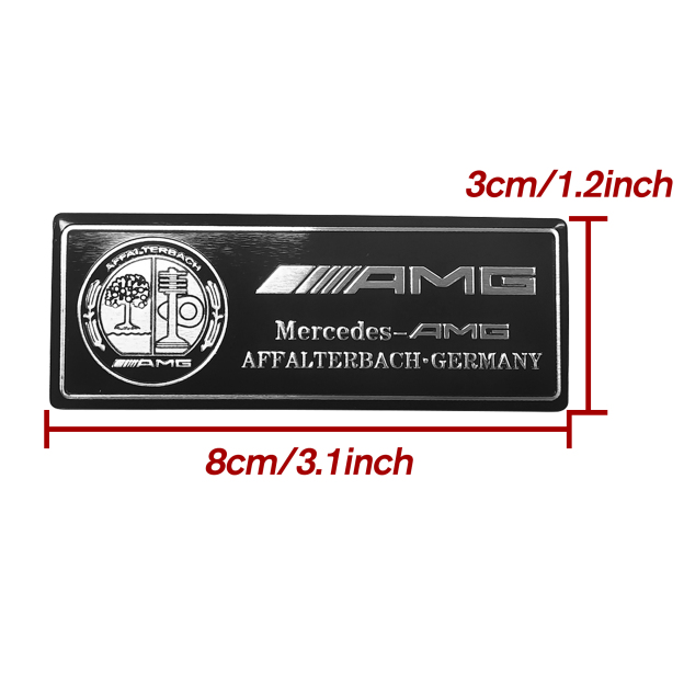 Mercedes Benz AMG Edition Affalterbach Special Emblem 3D Interior Side Fender Trunk Lid Badge Black White