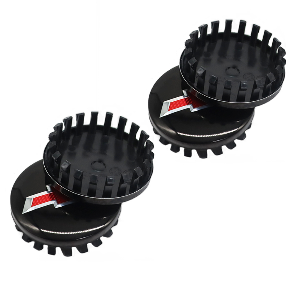 Black & Red 83mm Center Cap for Chevrolet Silverado, Suburban, Tahoe | OE# 22837060