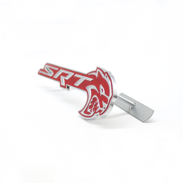 2018-2026 Charger Durango Hellcat SRT Metal Front Grille Badge Red Chrome Dodge Decal Nameplate