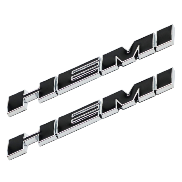 2Pcs 2011-2019  Charger Challenger Metal Hemi Badge Black Chrome Dodge 68085330AC