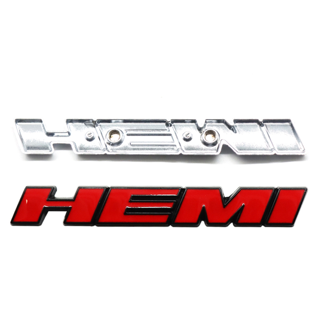 2Pcs 2011-2019 Charger Challenger Metal Hemi Badge Black Red Dodge 68085330AC Decal Na'me'plate