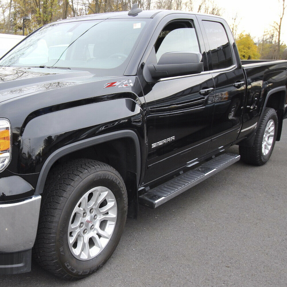 2PCS Silverado Suburban Tahoe Plastic Z71 4X4 Fender Door Side Badge Chrome Black Chevrolet