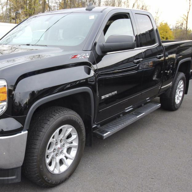 2PCS Silverado Suburban Tahoe Plastic Z71 4X4 Fender Door Side Badge Chrome Black Chevrolet