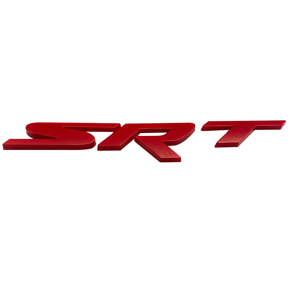 2011-2020 Grand Cherokee Plastic SRT Rear Emblem Badge Matte Red Jeep