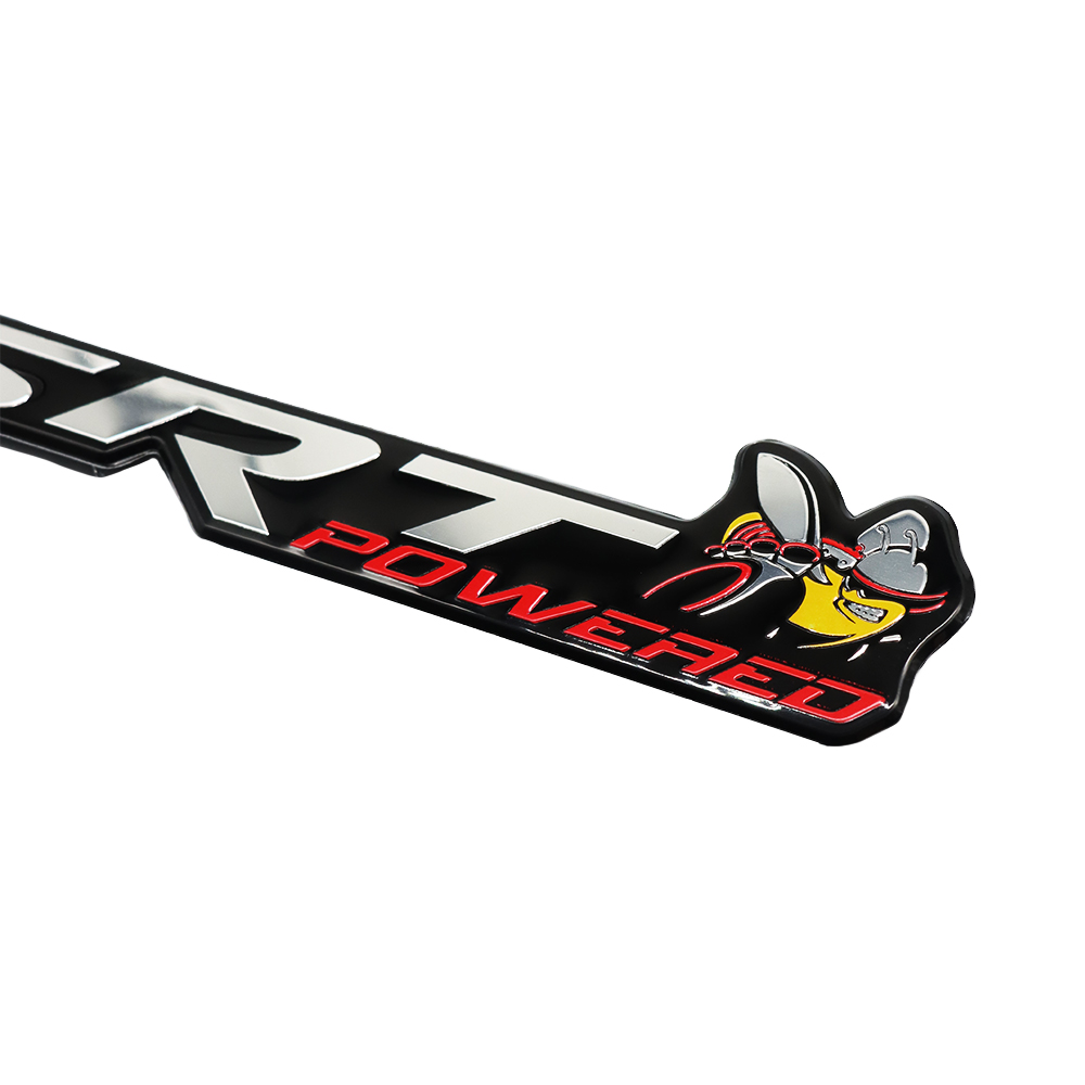Universal SRT Powered Charger Challenger SCAT PACK Super Bee Trunk Rear Metal Badge
