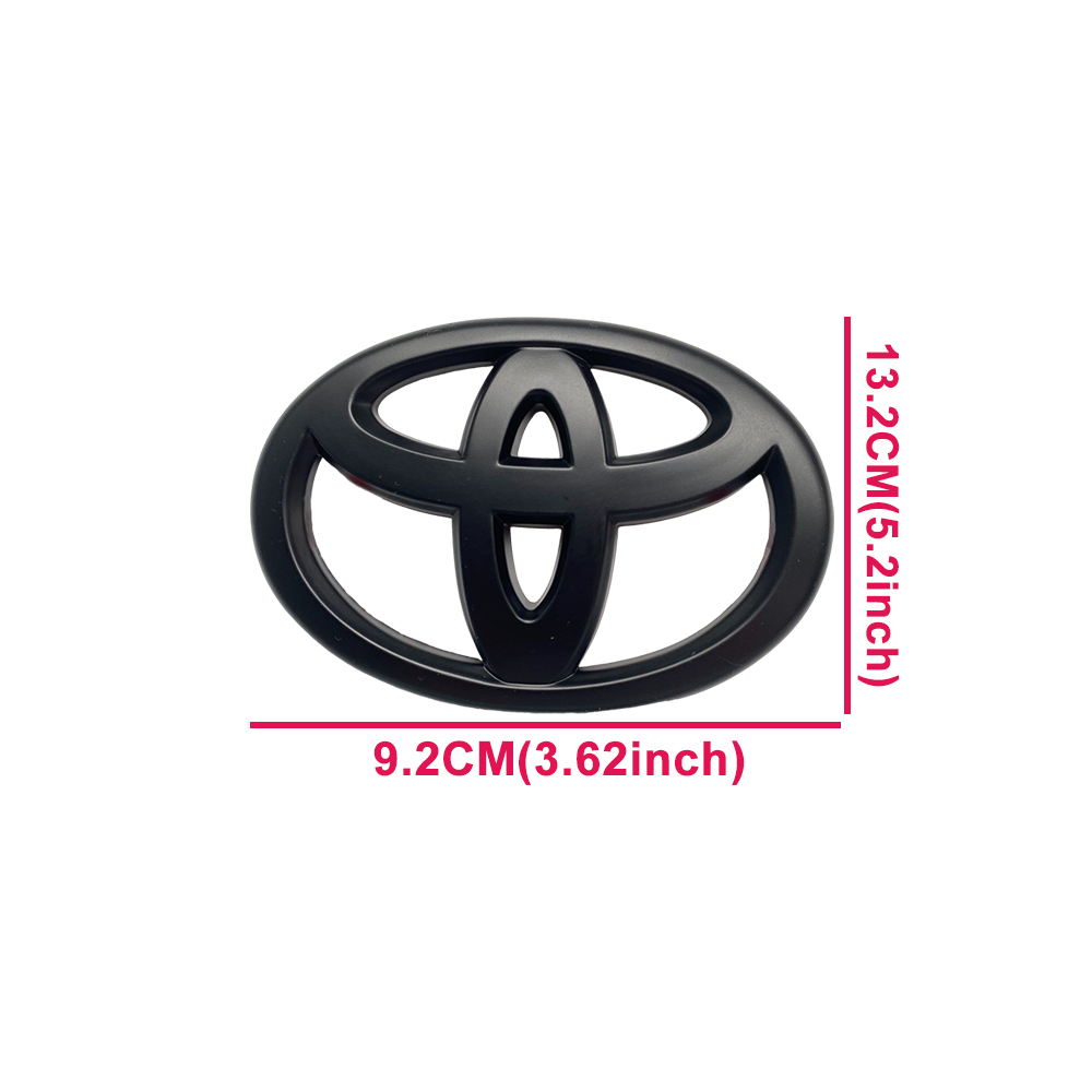 5PCS 2010-2024 4Runner SR5 Plastic Front Grille / Rear Tailgate / Door Side Overlay Emblem Matte Black Toyota