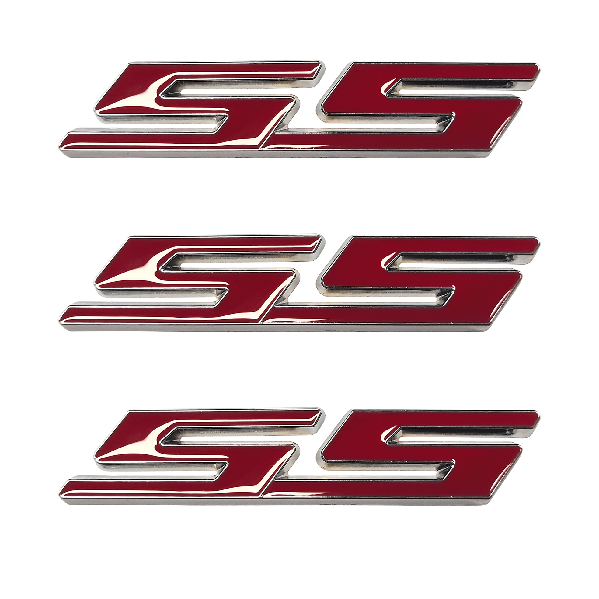 3PCS Camaro Cobalt Impala Zinc Alloy SS Door Side Trunk Badge Chevrolet