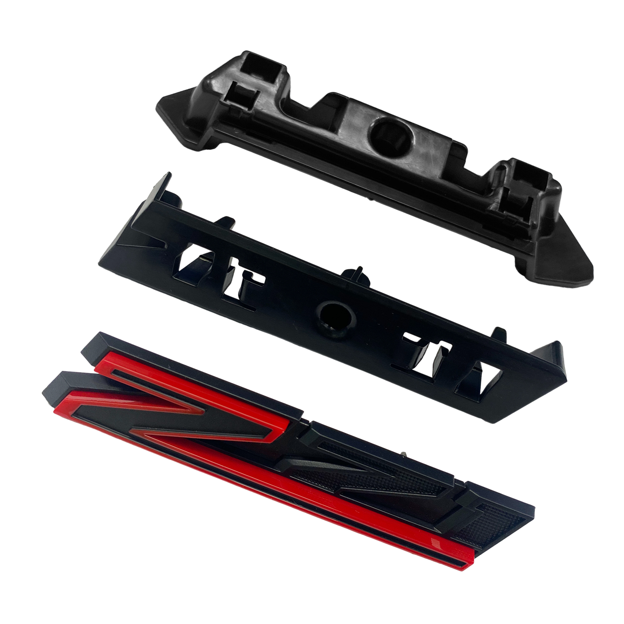 2019-2021 Silverado 1500 Plastic Front Grille Z71 Emblem Black Red 84384428