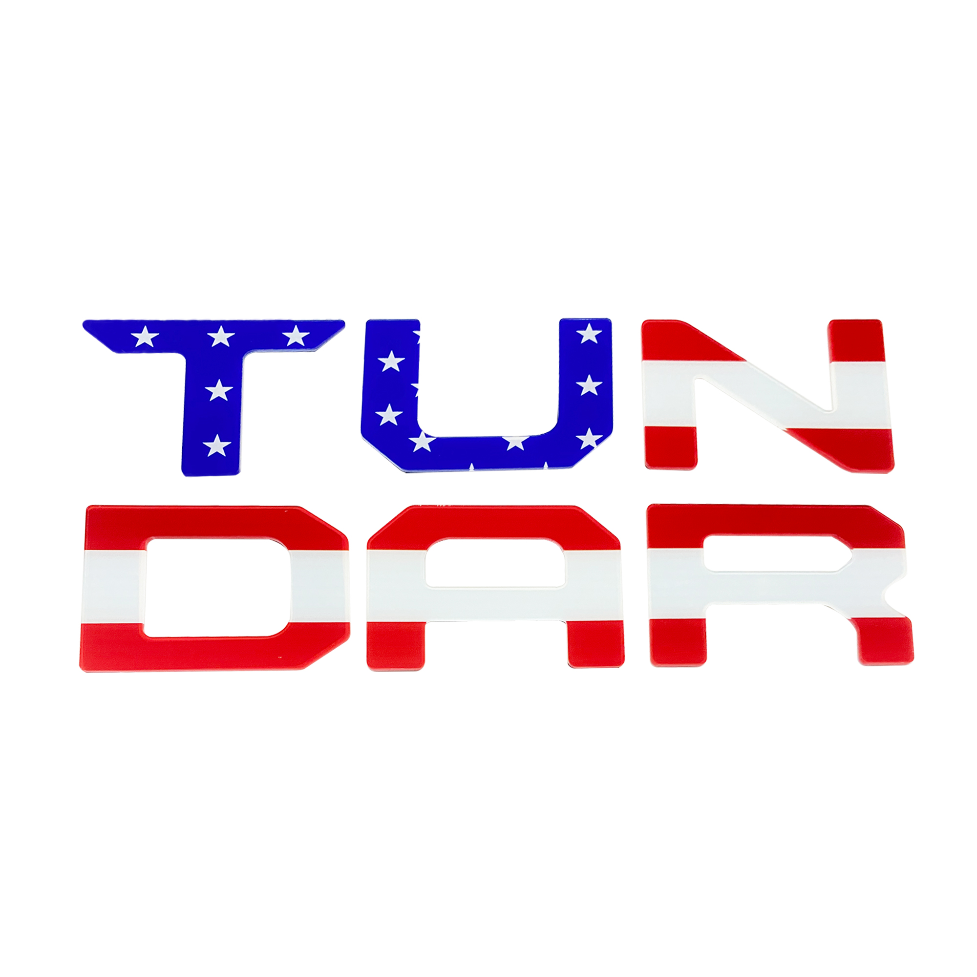 1Pc 2022-2026 Tundra Acylic Rear Trunk Tailgate Letters USA Flag Toyota