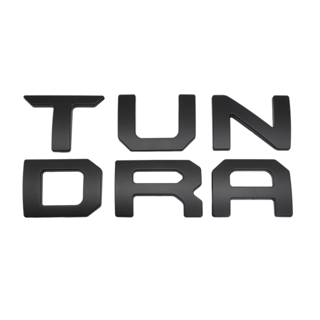 1Pc 2022-2026 Tundra ABS Plastic 3D Raised Rear Trunk Tailgate Letters Matte Black Toyota