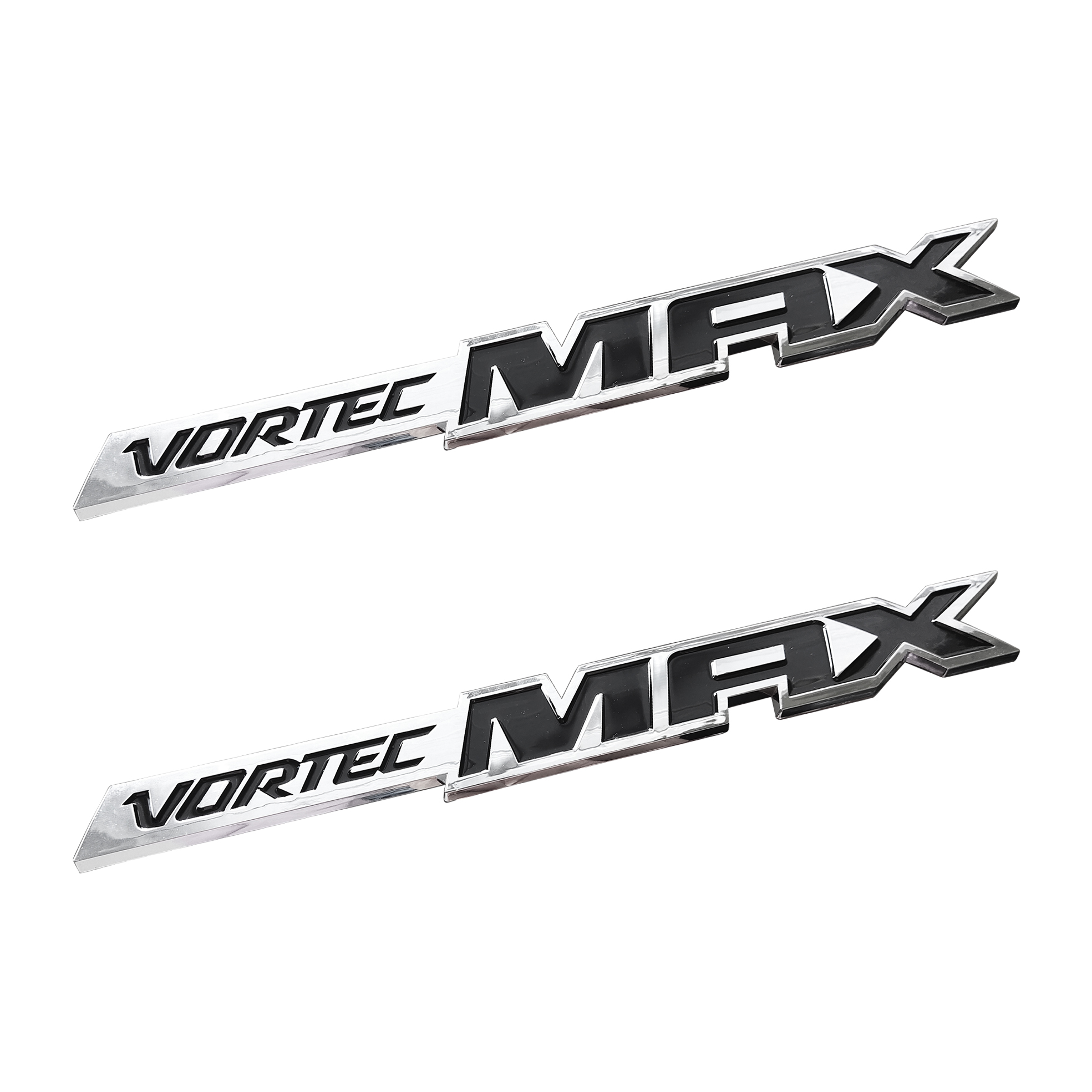 2Pcs Silverado Sierra ABS Plastics Vortec Max Fender Side Rear Badge Black Silver Chevrolet