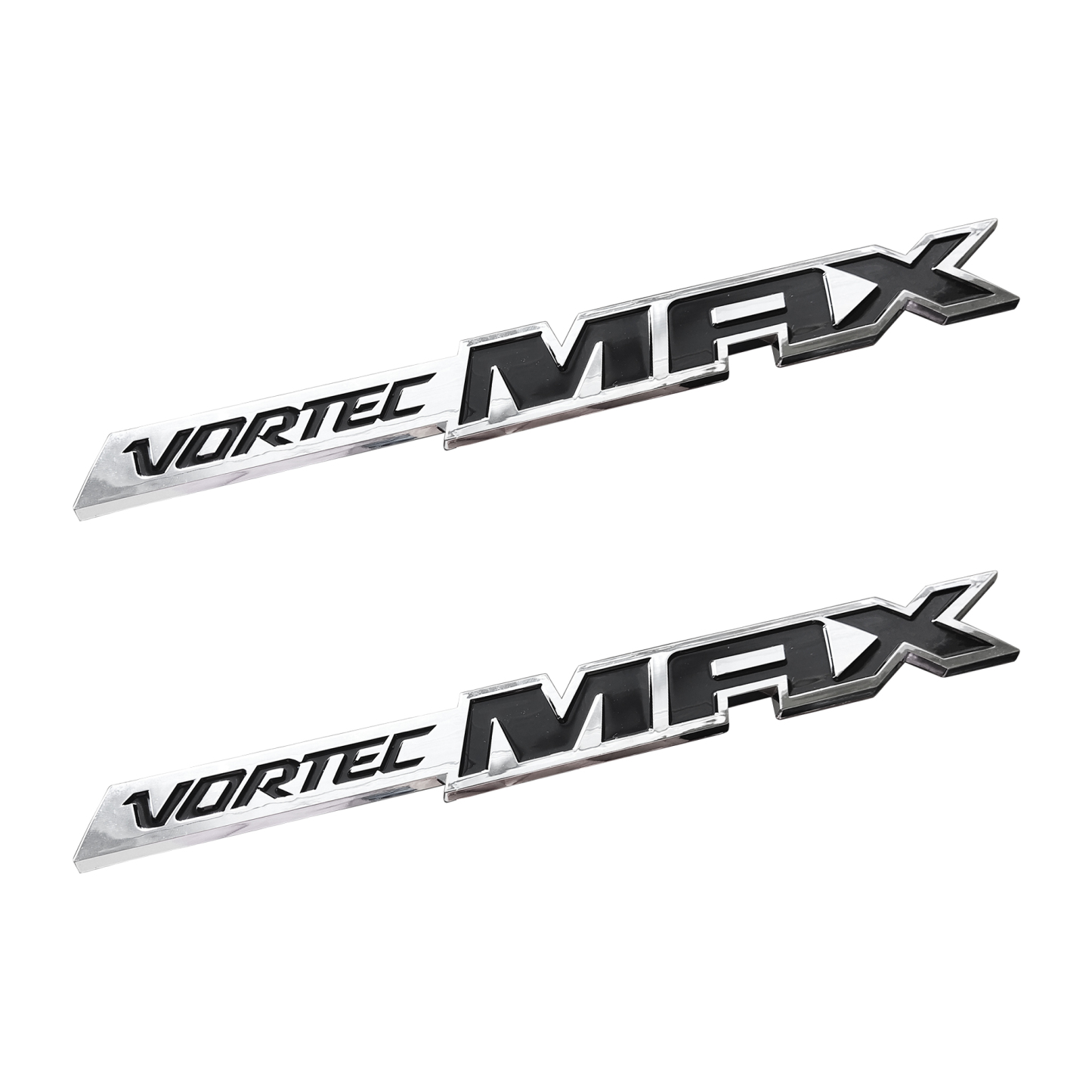 2Pcs Silverado Sierra ABS Plastics Vortec Max Fender Side Rear Badge Black Silver Chevrolet