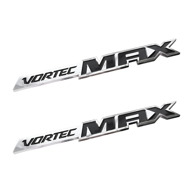 2Pcs Silverado Sierra ABS Plastics Vortec Max Fender Side Rear Badge Black Silver Chevrolet