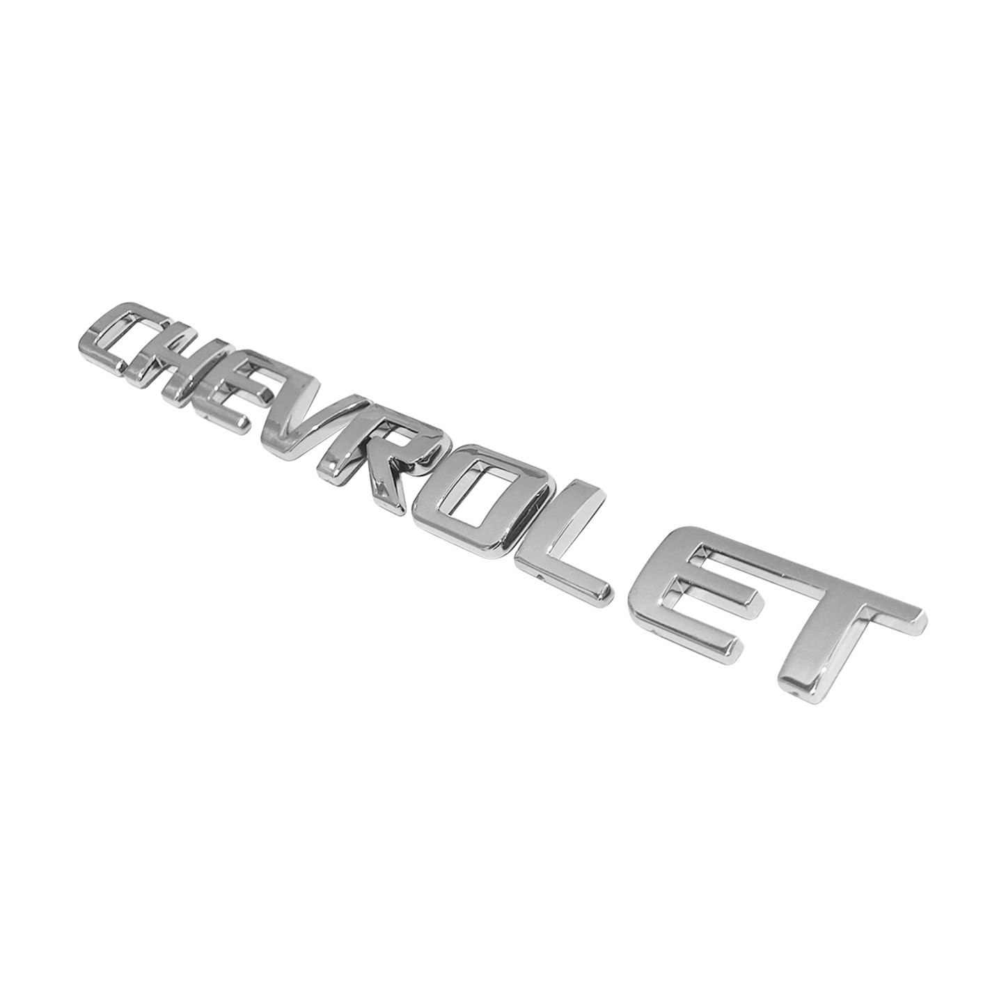 1Pc Silverado Tahoe Suburban Plastic Rear Tailgate Letter Gloss Silver Chevrolet