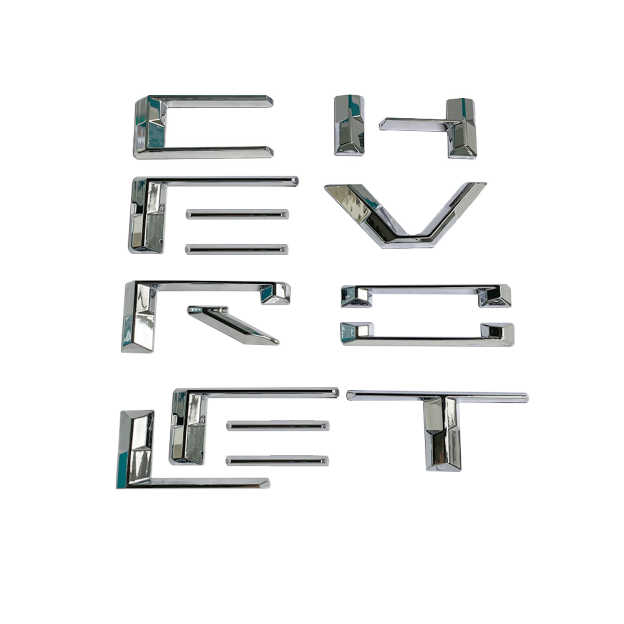 2019-2023 Silverado 1500 Plastic Front Grille Insert 3D Letters Gloss Chrome Cherolet