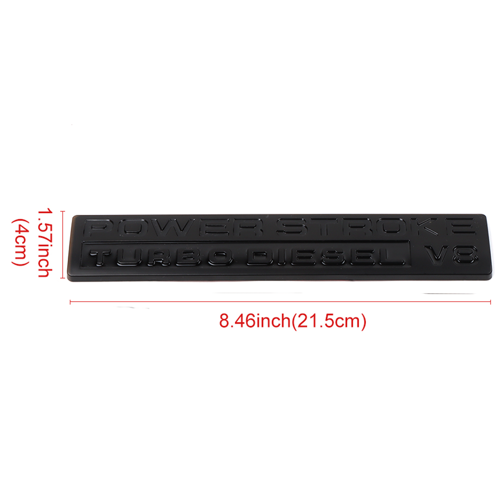 2pcs For 05-10 POWER STROKE Turbo DIESEL V8 Door Side Fender Badge Gloss Black Ford 5C3Z9942528AA
