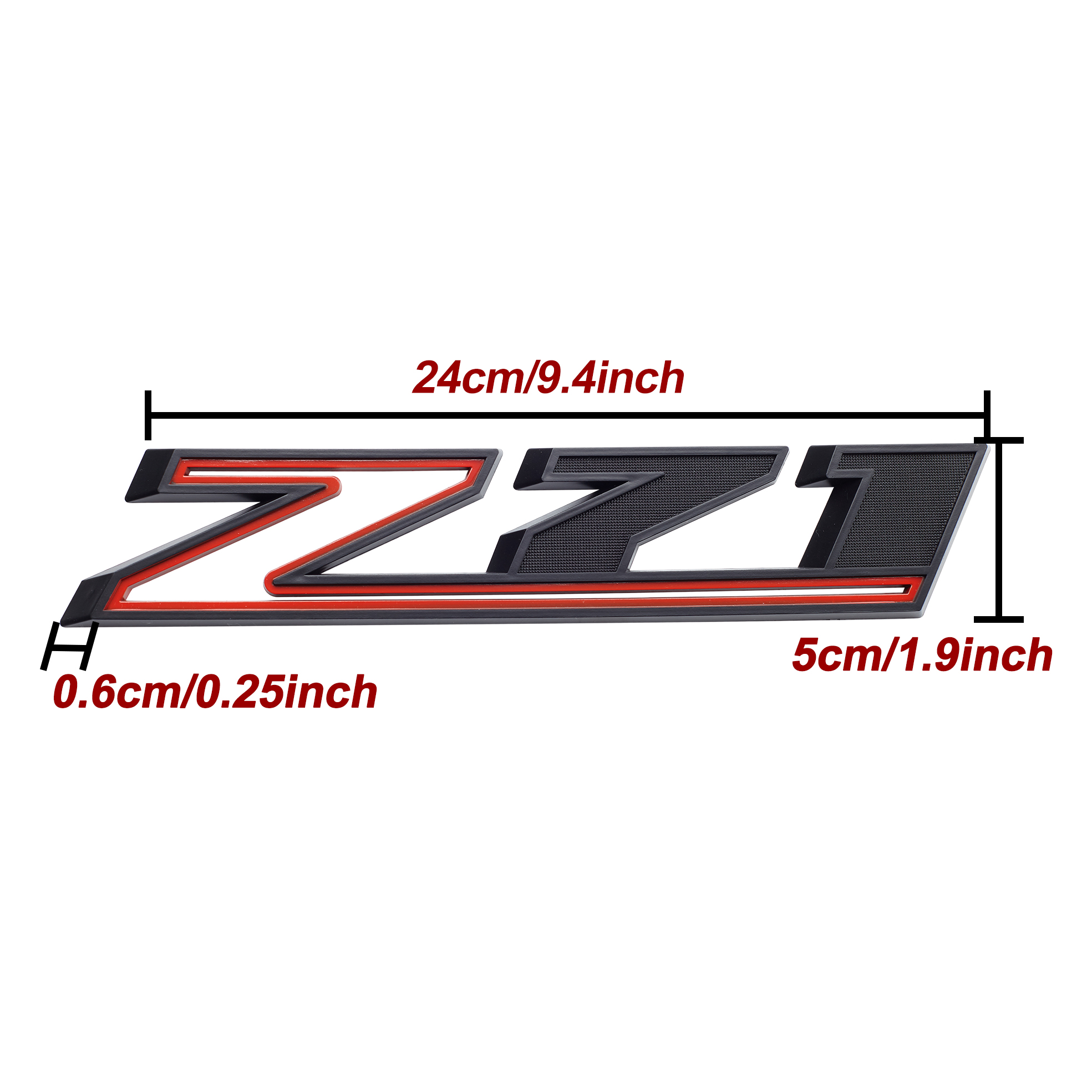 2Pcs 2019-2025 Silverado 1500 Z71 ABS Plastic Fender Side Badge Decal Red Black Chevrolet