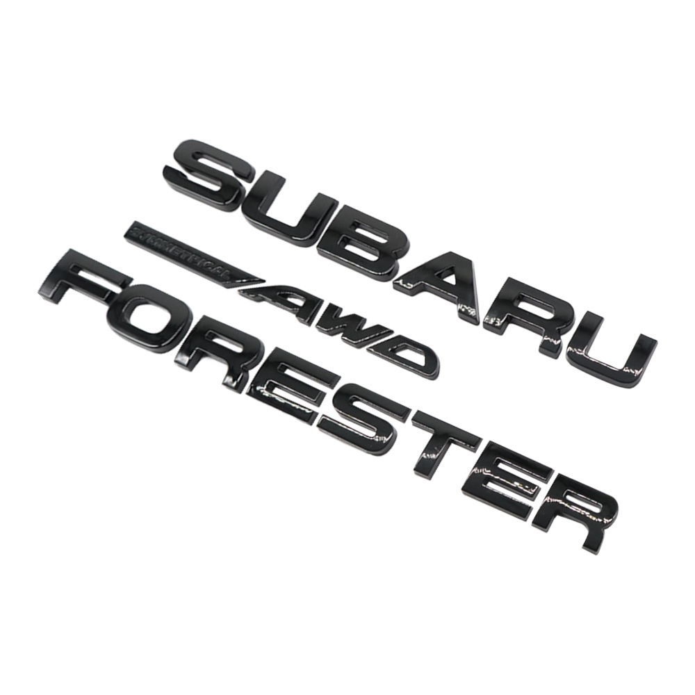 Forester Plastic Door Liftgate Trunk Letters Gloss Black Subaru 