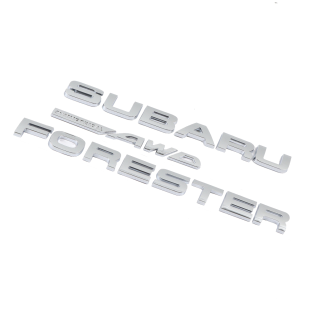 Forester Plastic Door Liftgate Trunk Letters Gloss Chrome Subaru 