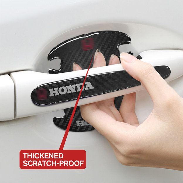 12Pcs Universal Honda Door Plate Sill Scuff Cover Cup Handle Sticker Black Honda