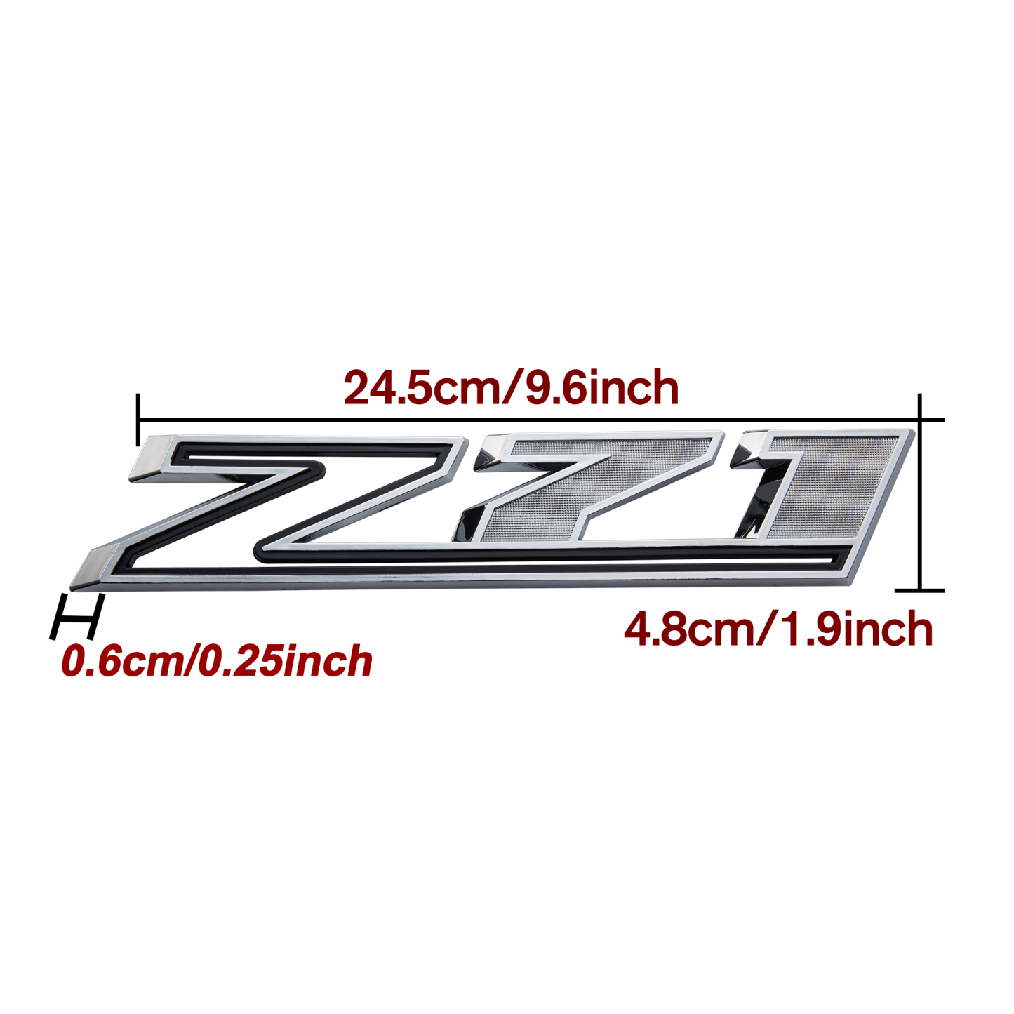 2Pcs 2019-2025 Silverado 1500 Z71 ABS Plastic Fender Side Badge Decal Chrome Black Chevrolet