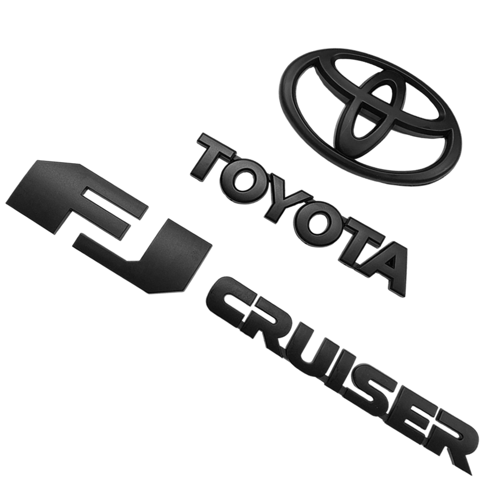 3pcs 2007-2015 FJ Cruiser Rear Emblem Matte Black Toyota TFJCB 
