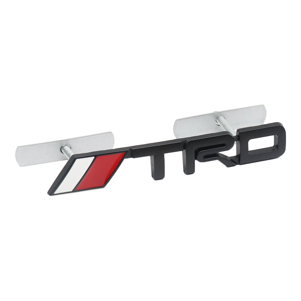 1PC TRD Front Grille Emblem Metal Black Toyota