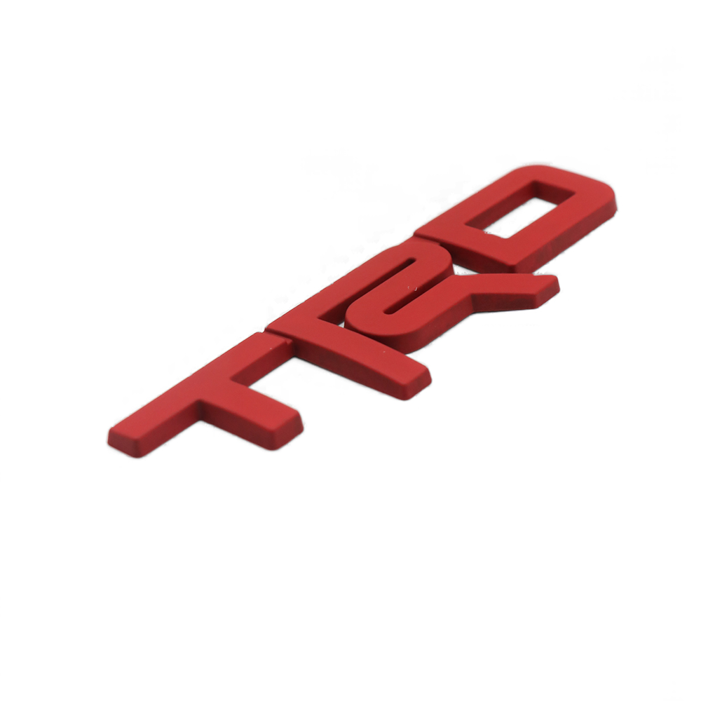 1PC TRD Emblem Rear Trunk Fender Side Metal Matte Red Toyota