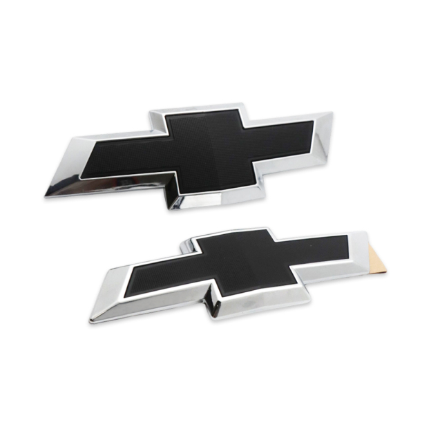 2PCS 2018-2023 Equinox Plastic Front Rear Bowtie Emblem Chrome Black Chevrolet 23136671