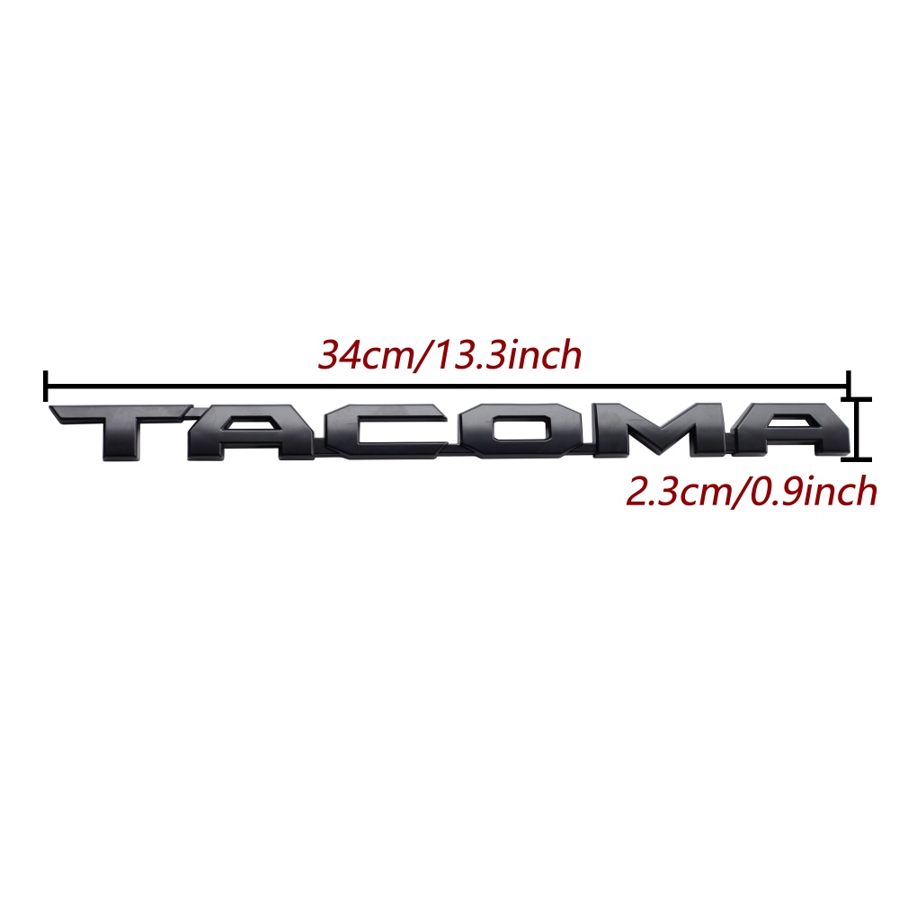 1 Set 2016-2023 Tacoma Left Right Door Tailgate Emblems Logo Gloss Silver Badges Toyota