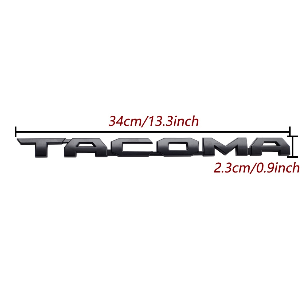 1 Set 2016-2023 Tacoma Left Right Door Tailgate Emblems Logo Gloss Silver Badges Toyota
