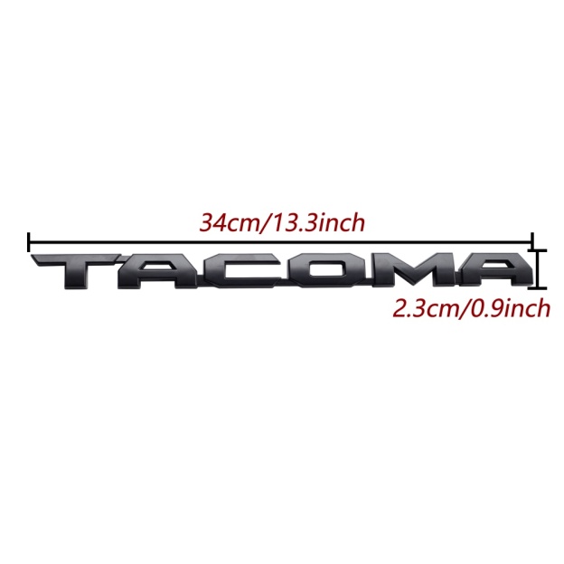 1 Set 2016-2023 Tacoma Left Right Door Tailgate Emblems Logo Gloss Silver Badges Toyota