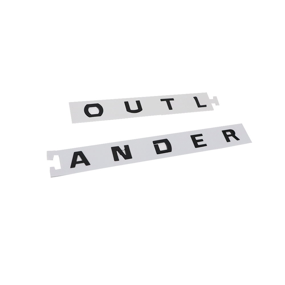 1PC 2003-2021 Outlander ABS Plastic 3D Raised Front Hood Letter Gloss Black Mitsubishi MZ553141EX