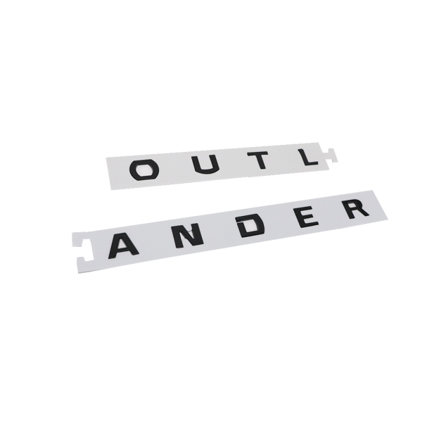 1PC 2003-2021 Outlander ABS Plastic 3D Raised Front Hood Letter Gloss Black Mitsubishi MZ553141EX