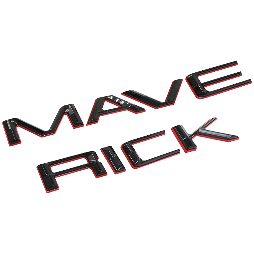 2022-2025 Maverick Rear Tailgate Letters Nameplate ABS Black Red Ford 3D Decal Sticker