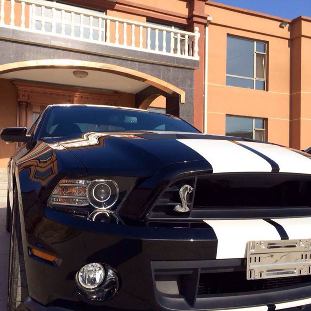 1994-2004 Mustang SVT Front Grille Badge Metal Matte Black Ford 3D Sticker Decal Nameplate