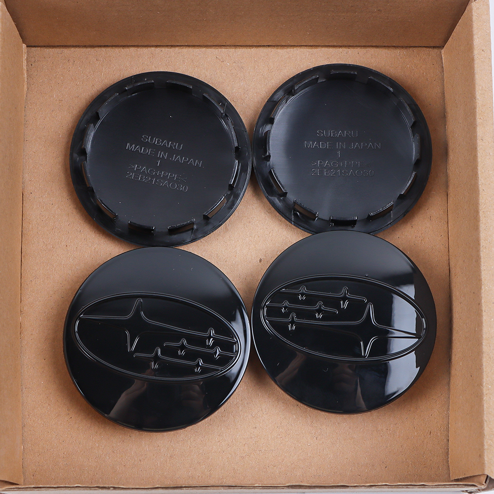 4Pcs 2012-2020 Crosstrek Forester ABS Plastic Wheel Center Caps Rims Gloss Black Subaru 28821SA030X