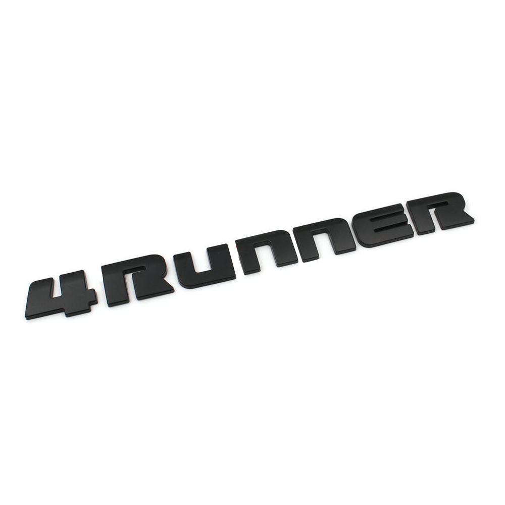 1PC 2010-2024 4RUNNER ABS 3D Tailgate Rear Blackout Letter Overlay Matte Black Toyota