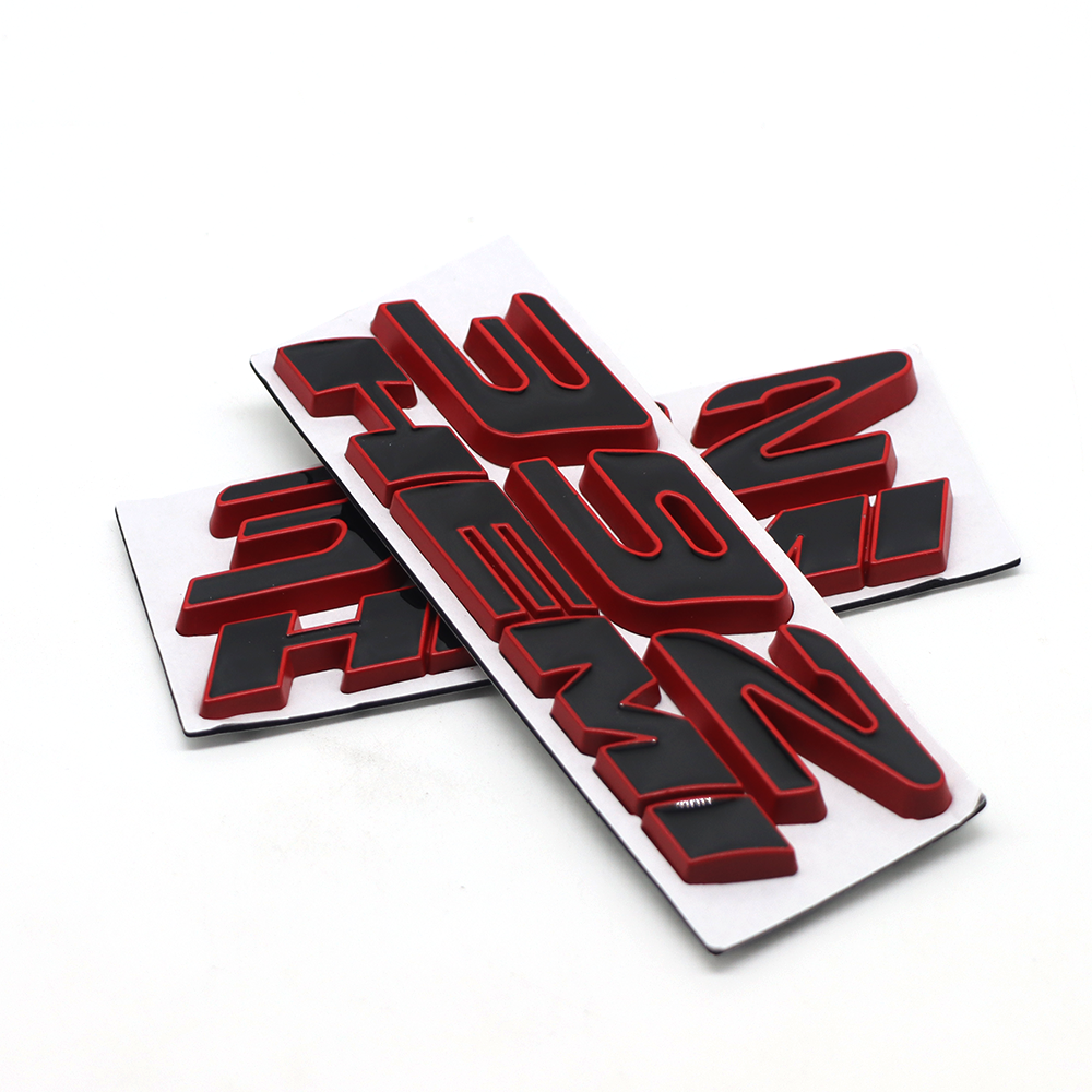 2PCS 392 HEMI SRT Charger Challenger Durango Metal Side Fender Badge 3D Decals Black Red Dodge 68086136AE