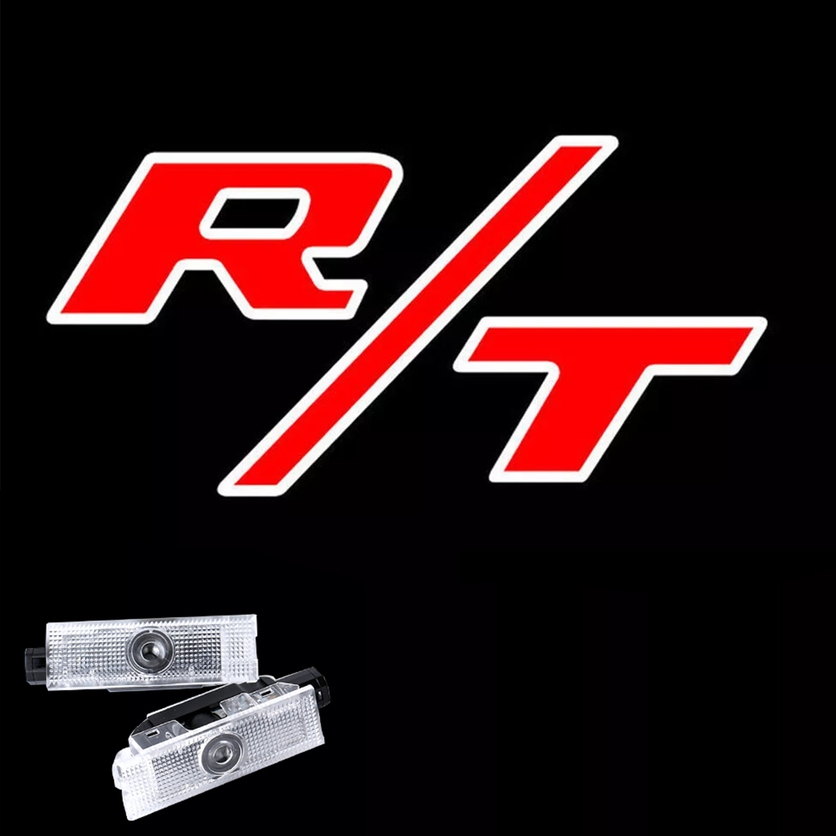 2pcs For 2008-2023 Challenger R/T HD Car LED Door Courtesy Puddle projector Light Red Dodge 
