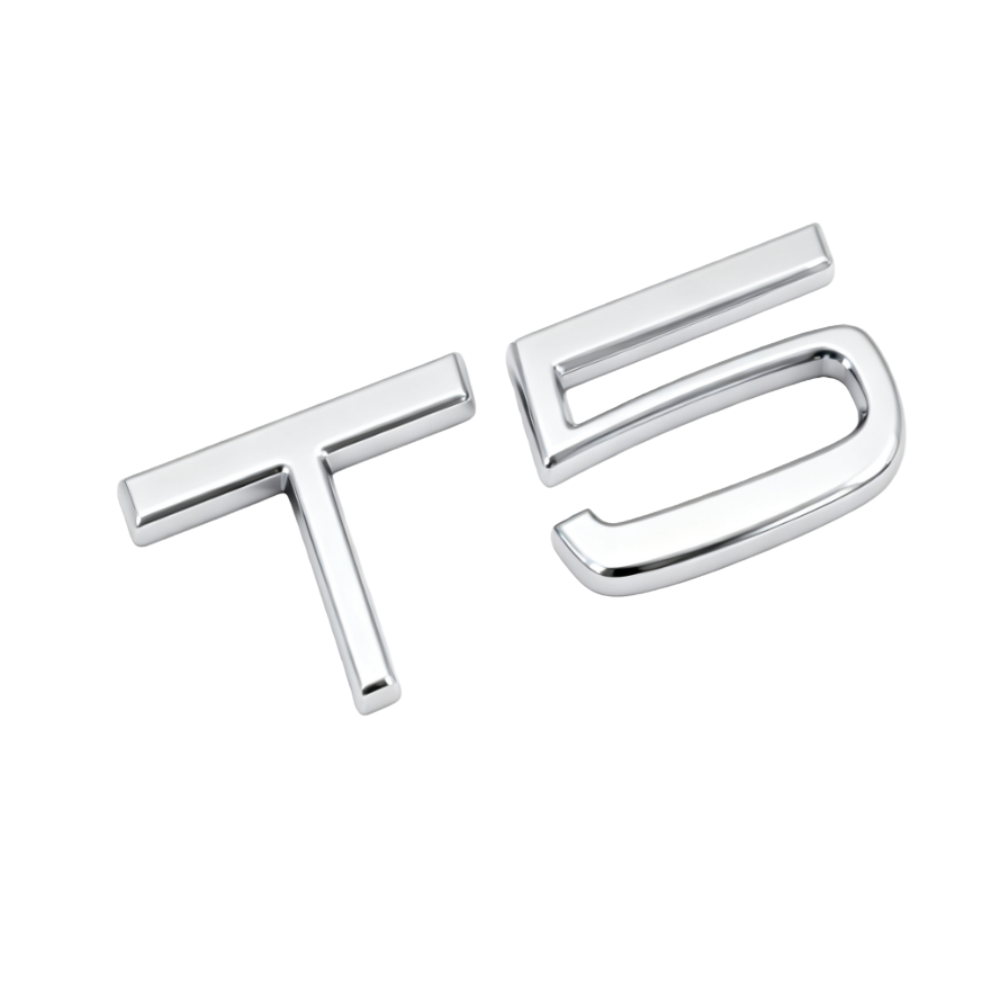 2011-2022 C/V/S/XC Chrome T5 Tailgate Letter Gloss Silver Volvo 31333650