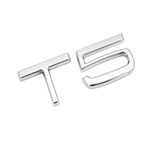 2011-2022 C/V/S/XC Chrome T5 Tailgate Letter Gloss Silver Volvo 31333650